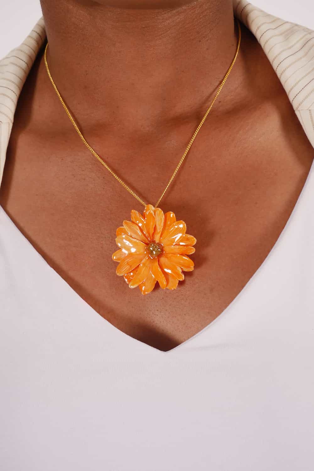 Real Aster Flower Necklace