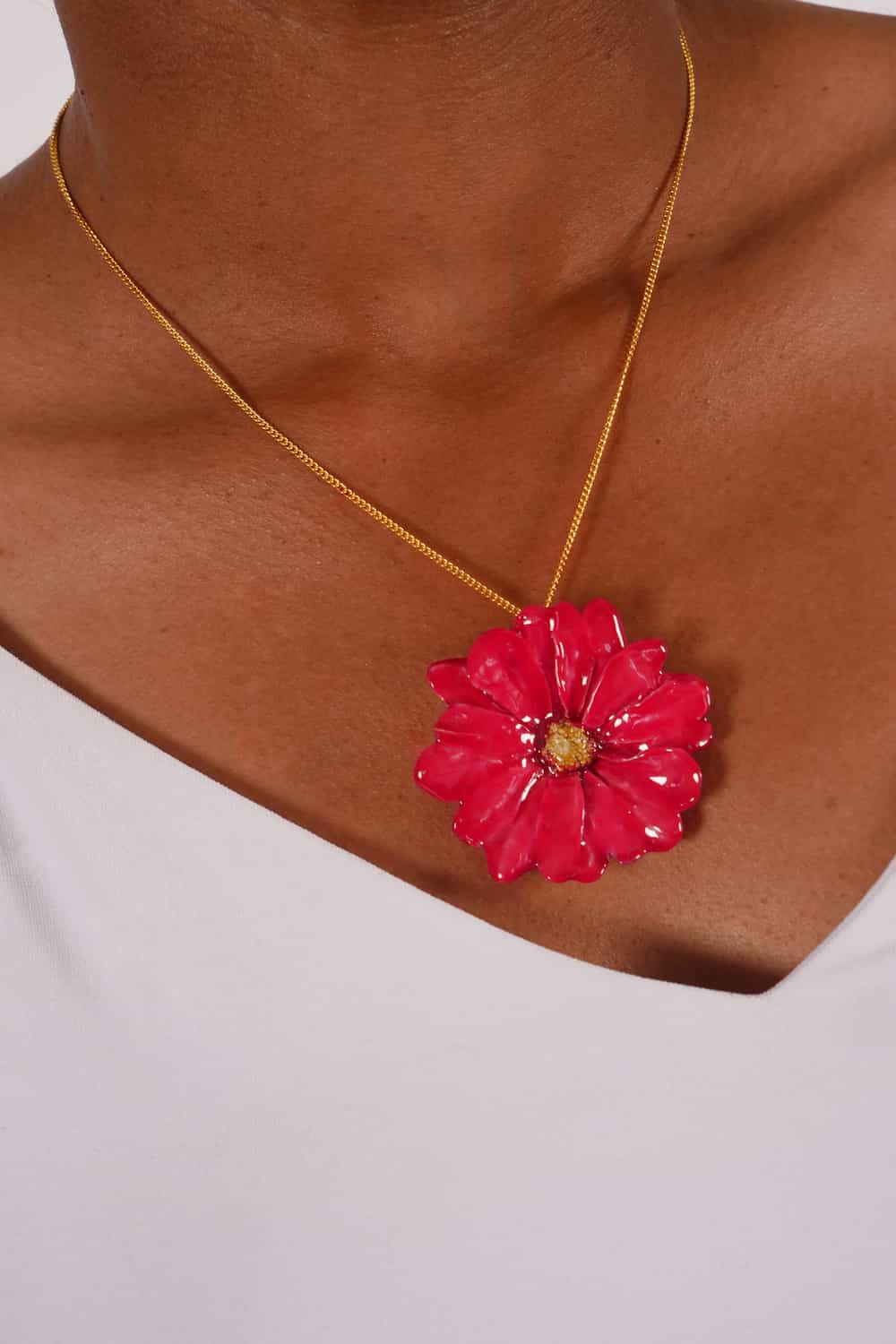 Real Aster Flower Necklace