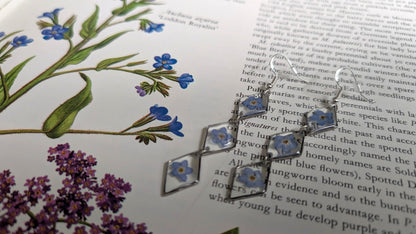 Real Forget-me-not Earrings (triple)