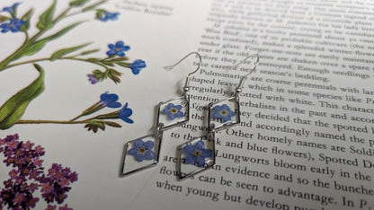 Real Forget-me-not Earrings (double)