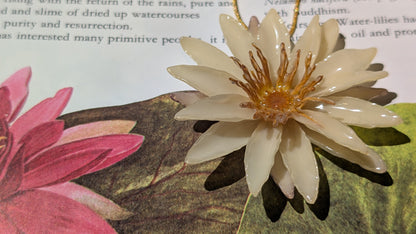 Real Cream Waterlily Pendant