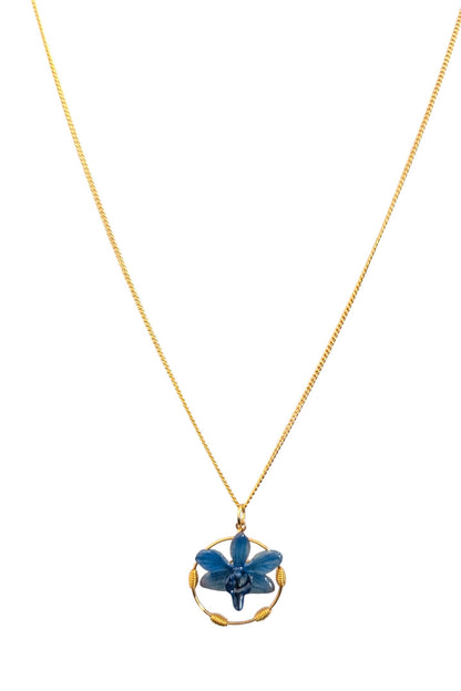 Real Orchid Wirework Pendant