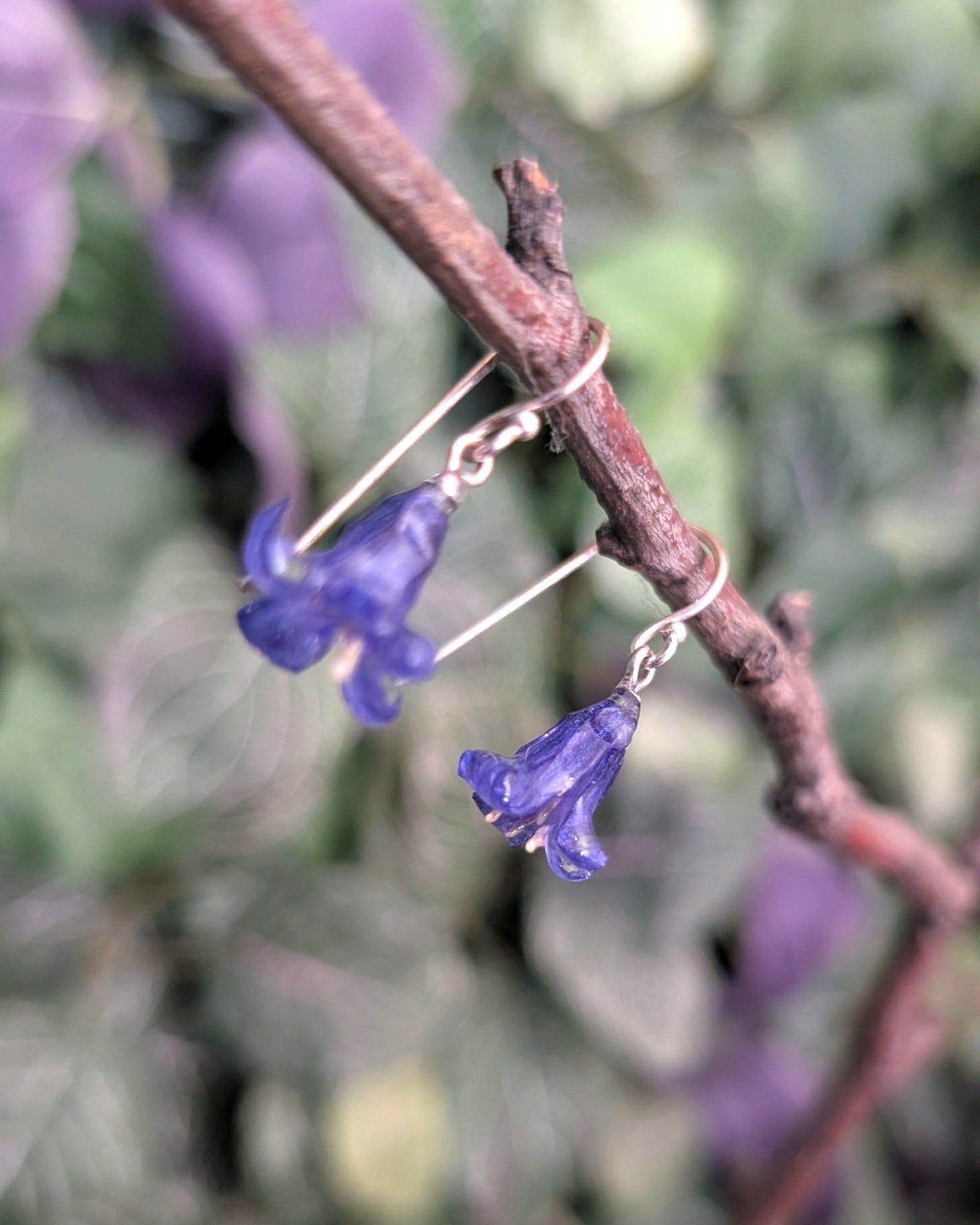 Real Bluebell Earrings
